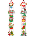 Merry Christmas Decor Door Hanging Banner Santa Claus Snowman Elf Couplet Party Yard Front Door Ornament Xmas Gift