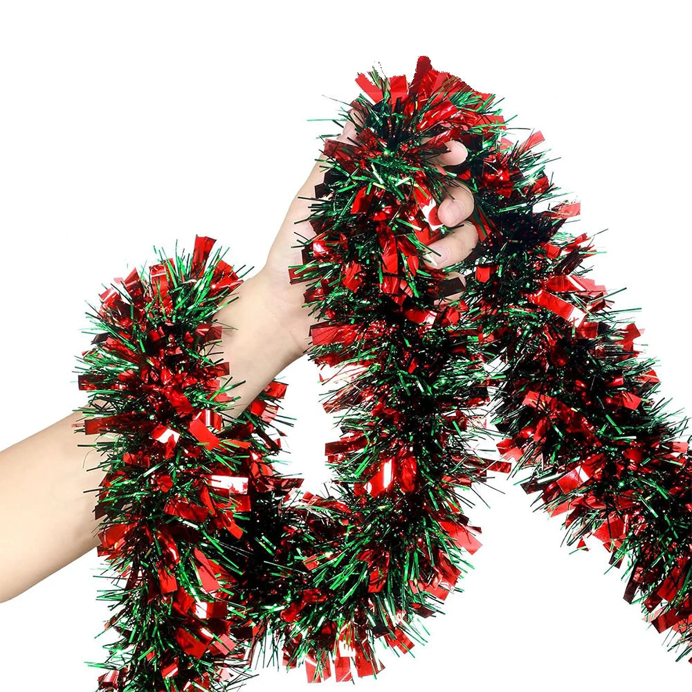 2M Merry Christmas Decorations Strip Ribbon Christmas Tree Ornament Bears Gingerbread People Snowmen New Year Supplies Red Green