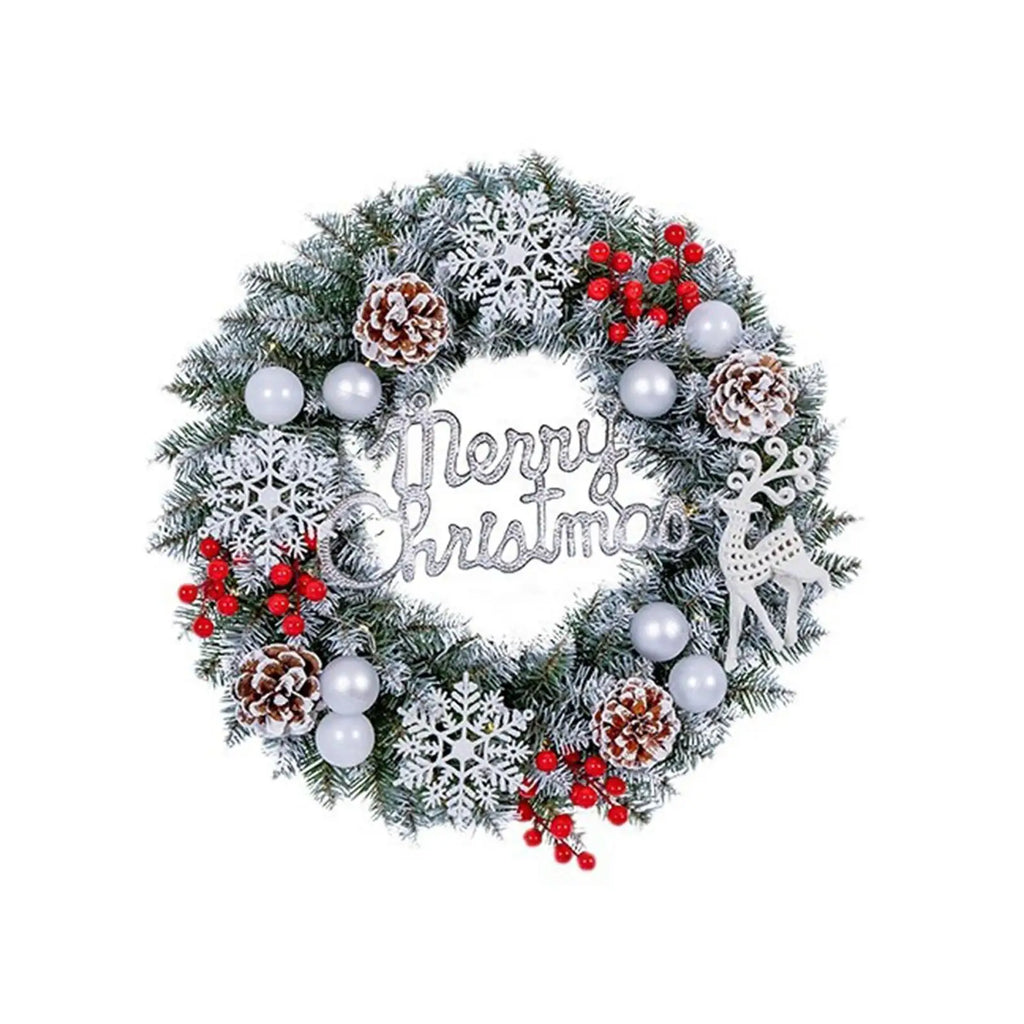 Christmas Wreath Christmas Decoration Wreath Holiday Wreath Snowflake Hanging