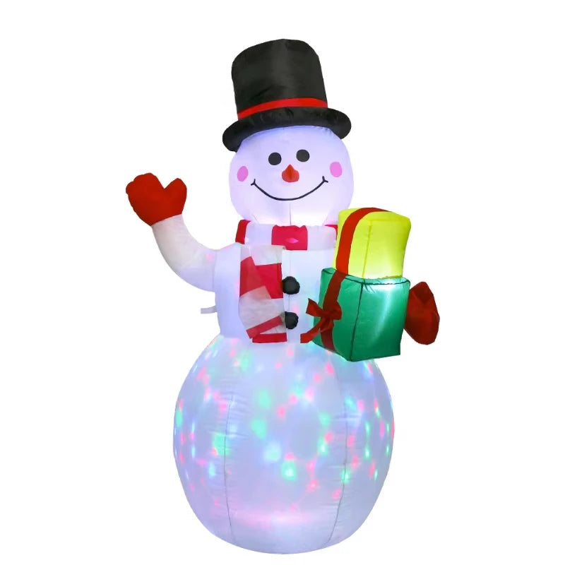 1.5m LED Christmas Inflatable Snowman Outdoor Airblown Decor with Lights for Yard Garden Doorway Holiday Displays Party Props