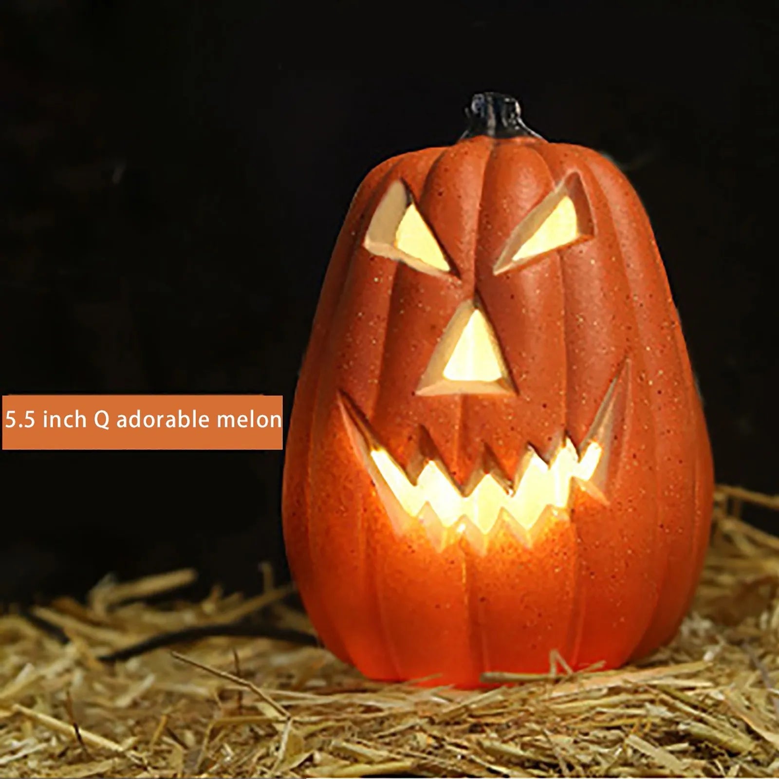 Halloween Led Decorative Vintage Style Hollow Lighted Pumpkin Lantern Scene Layout Decor Indoor And Outdoor Home Decoration