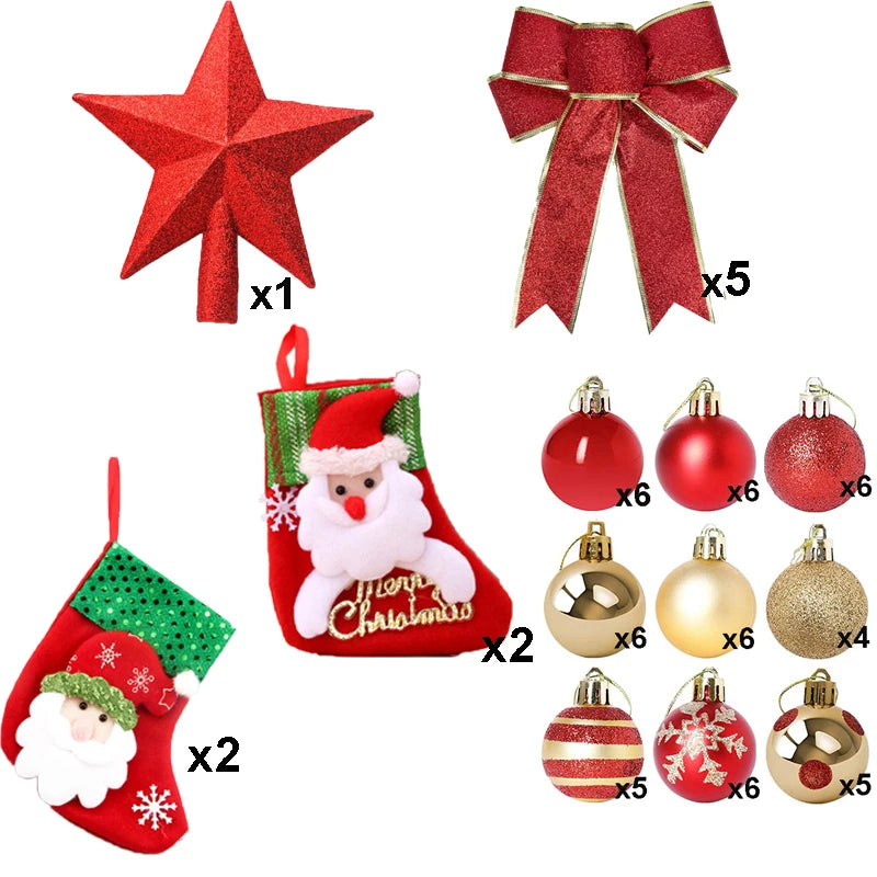 Christmas Decorations Set Christmas Tree Ornaments Hanging Home Decor Living Room Shop New Year Party Holiday Hat Dropshipping