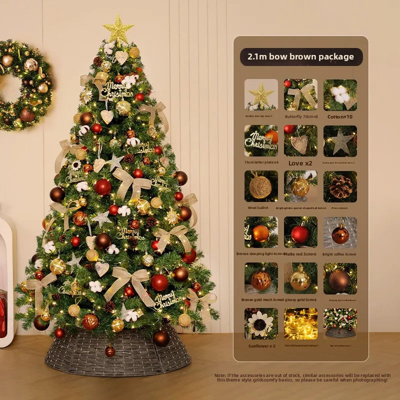 Christmas Decorations Christmas Tree with Lights Package Living Room Large Christmas Tree Ornament Scene Decoration
