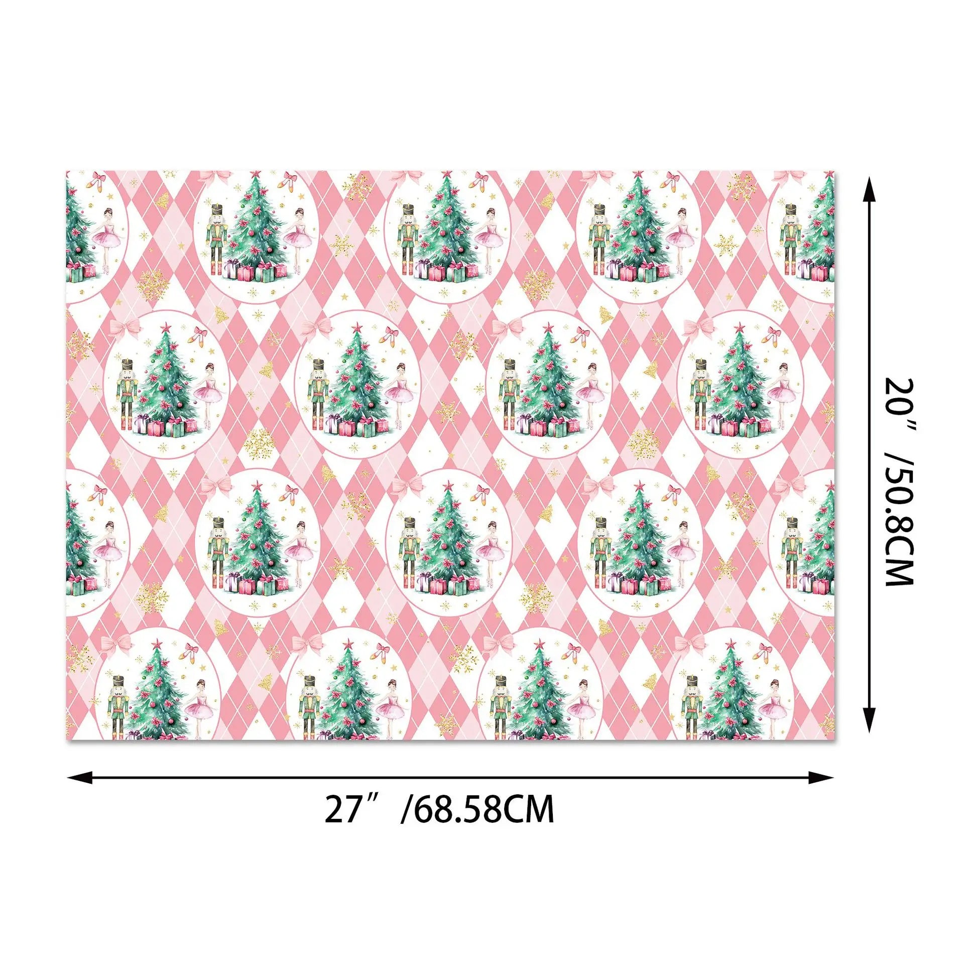 Nutcracker Wrapping Paper Festive Christmas Gift Packaging Christmas Gift Wrapping Paper Patterned Princess Themed Paper