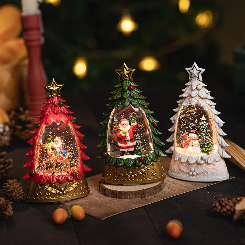 Christmas Scene Decoration Small Gifts Crafts Drifting Snow Crystal Ball Children's Toys Birthday Gift Decoration