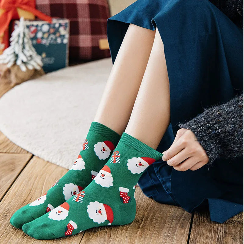 4 Pairs/Lot Children Girls Socks Christmas Socks For Kids Cotton 3-14 Years Comfortable Toddler Leg Warmers Boys Long Socks