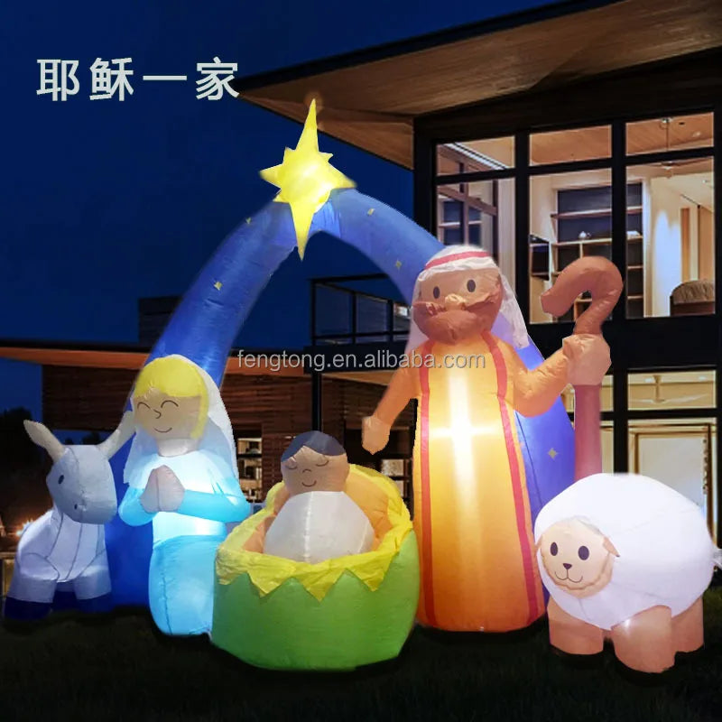 Christmas Inflatables 8ft Christmas Inflatable Santa Claus With Led Lights For Holiday Decorations