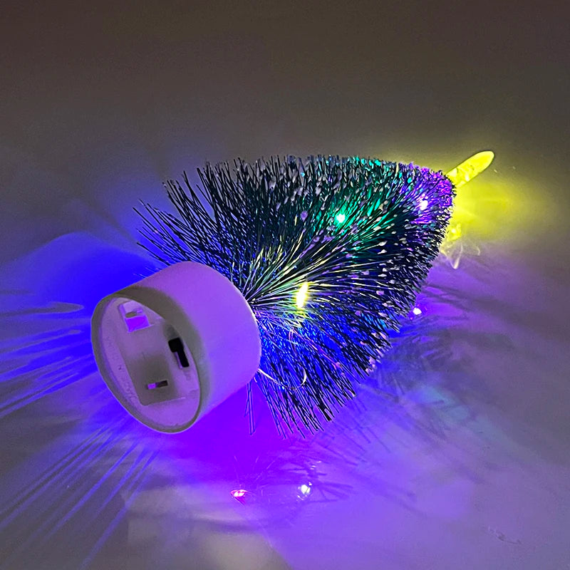 3/1pcs Luminous Christmas Tree Mini Desktop Ornaments Xmas Home Decoration New Year Christmas Party Gifts Supplies Random Color