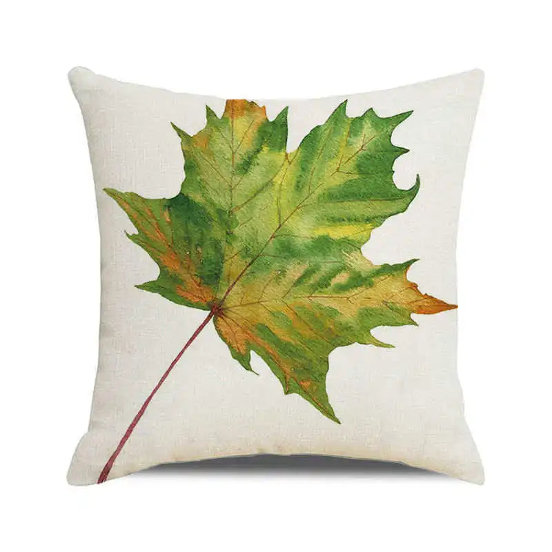 Happy Thanksgiving! Autumn maple leaves Digital printing short plush pillow covers for car sofa office cushion cover home goods