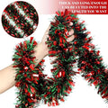 2Meters Christmas Tinsel Garland Red Green Strip Ribbon for Xmas Tree Hanging Ornaments Home Decoration New Year Party Supplies