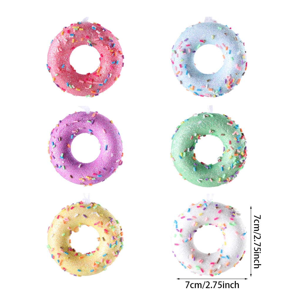 Mix Cute Candy Donuts Cupcake Ice Cream Cone Christmas Ornaments Kit Christmas Tree Hanging Decorations Gifts Navidad Natal