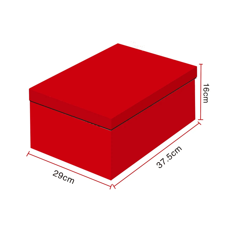 10 Pieces Christmas Pure Red Gift Packaging Box Set Christmas Decorations for Holiday Gift Wrapping