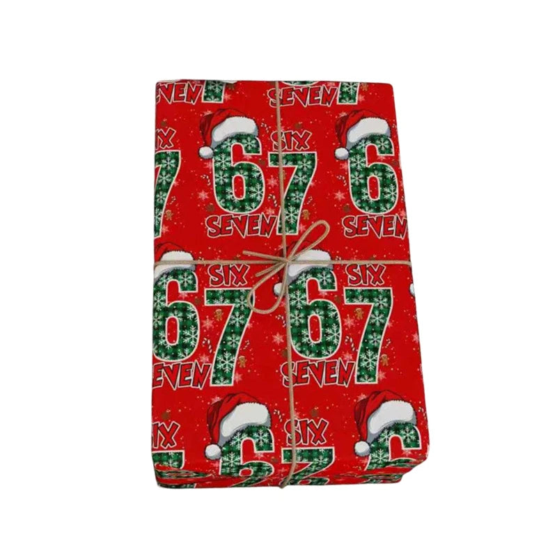 67 Christmas Wrapping Paper, 6 7 Wrapping Paper, 67 Funny Christmas Gift Wrap For Kids, Santa 67