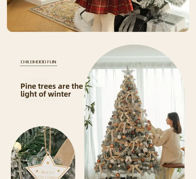 New Christmas decorations for home white Christmas tree living room high-end encryption ornaments large-scale atmosphere layout
