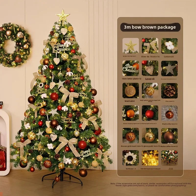 Christmas Decorations Christmas Tree with Lights Package Living Room Large Christmas Tree Ornament Scene Decoration