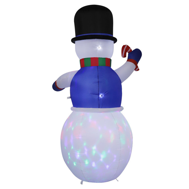 Christmas Decoration 1.8m Inflatable Gentleman Snowman with LED Lights Xmas New Year Party Indoor Outdoor Inflatable Ornament