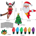 Christmas Car Refrigerator Decoration Reflective Bulb Light Shaped Magnets Stickers Magnetic Wires Ornaments Set Xmas home decor