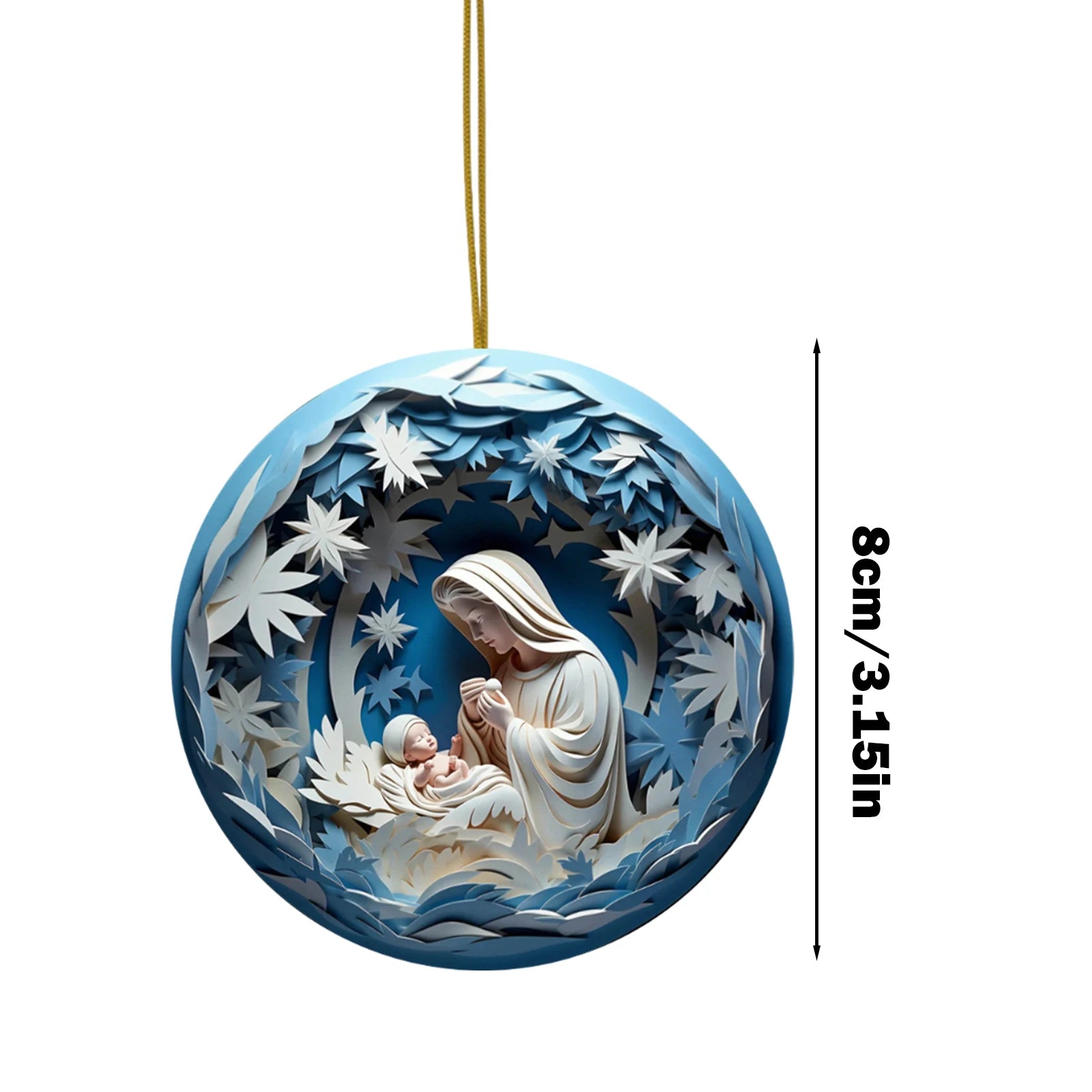 Christmas Nativity Ornaments 12X Christmas Decoration wooden Nativity Scene pendant Christmas Tree Decorations Easter Home Decor