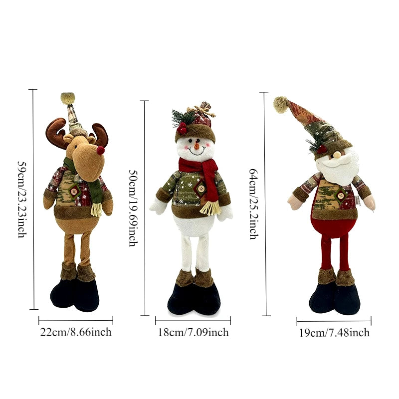 Christmas decoration ornaments, reindeer snowman Santa Claus standing ornaments, Christmas decorations, party decorations ￼ ￼ ￼