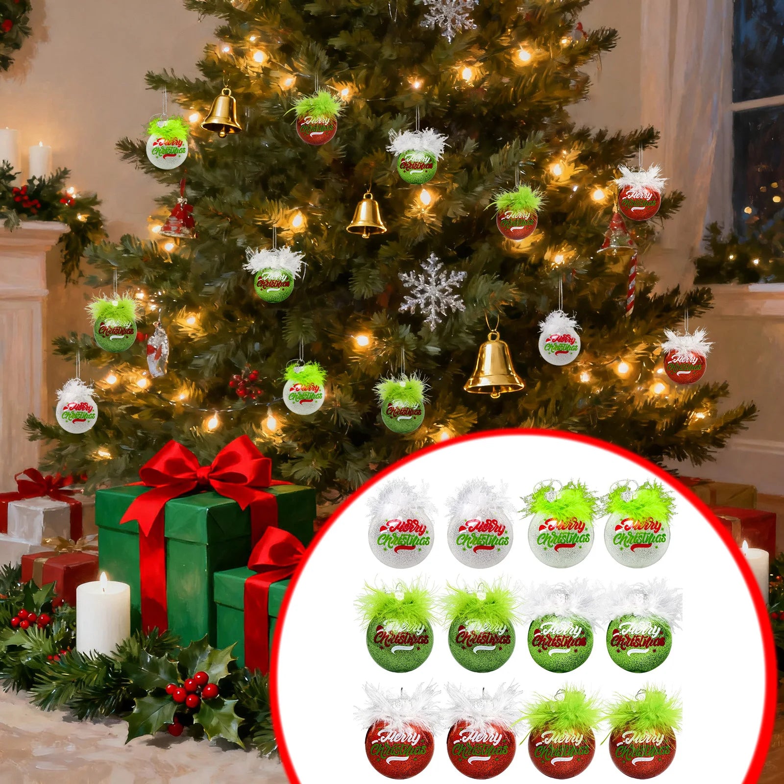 Christmas Ball Decoration Holiday Home Decoration Christmas Tree Decoration Indoor Party Supplies Scene Layout Props Navidad