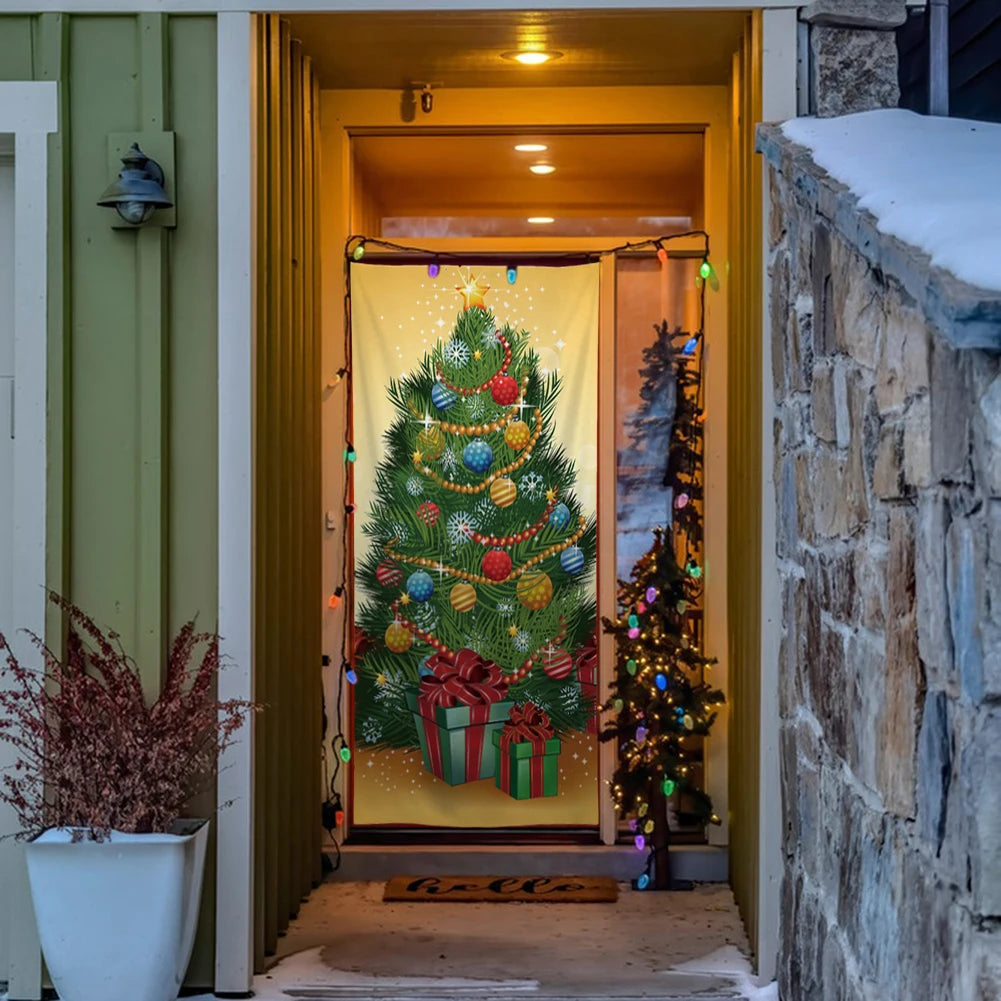 Home Decor Holiday Door Cover Eye-Catching Designs Door Decoration For Indoor Outside
