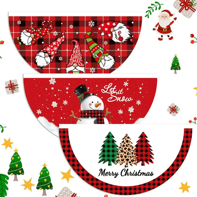 Christmas Outdoor Fan-shaped Flag Banner Merry Christmas Decoration for Home 2024 Xmas Ornament Navidad Natal Noel New Year 2025