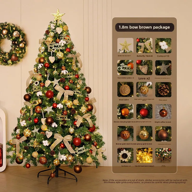 Christmas Decorations Christmas Tree with Lights Package Living Room Large Christmas Tree Ornament Scene Decoration