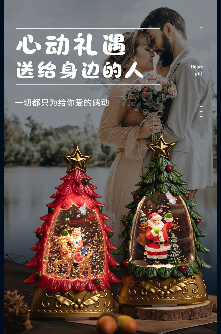 Christmas Scene Decoration Small Gifts Crafts Drifting Snow Crystal Ball Children's Toys Birthday Gift Decoration