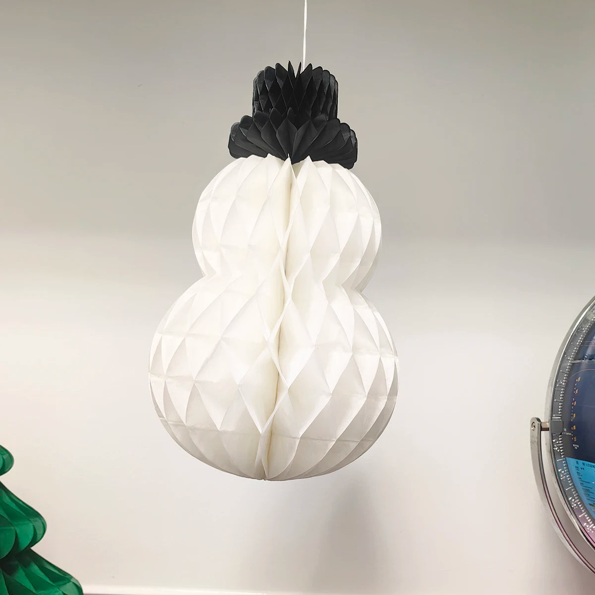 3PCS/SET  Hanging Christmas Centerpiece Decorations Santa Hat+Snow man+Christmas Tree Honeycomb Ornaments for Party Table Decor