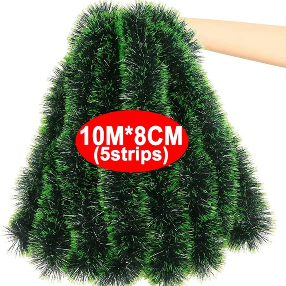 Christmas decorations Green Cane Ribbons Garland DIY Xmas Tree Ornaments Green Cane Ribbon Wreath Hanging Pendent Home Decor2024