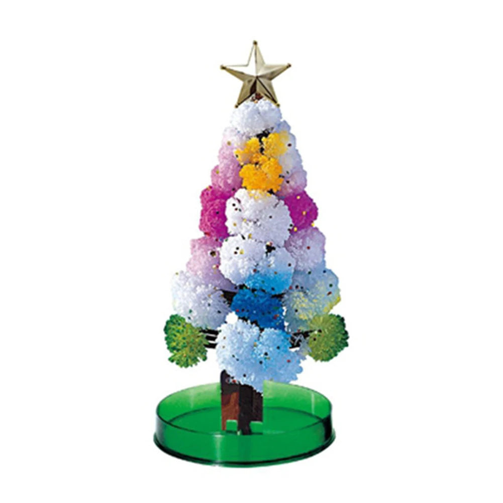 Mini Magic Christmas Tree Decor Educational Magic Grow Crystal Christmas Tree Novelty DIY Fun Xmas Gift for Adults Kids