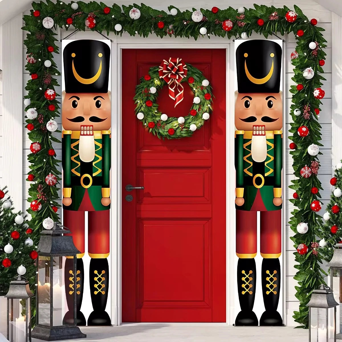 Christmas Hanging Door Banner Merry Christmas Decorations for Home Xmas Navidad Noel Natal Door Decor Happy New Year Gifts 2025