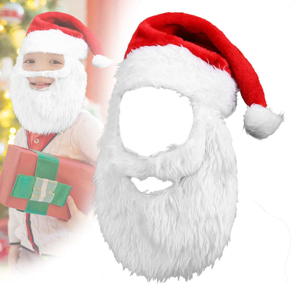 Christmas Decorations Santa Claus Bearded Christmas Hat Santa Claus Hat Red Hat Christmas Decorations