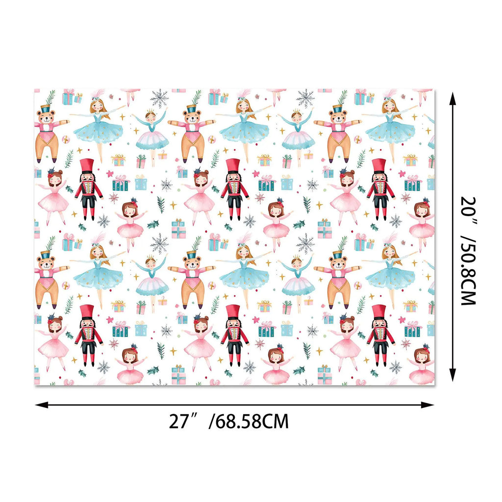 Nutcracker Wrapping Paper Festive Christmas Gift Packaging Christmas Gift Wrapping Paper Patterned Princess Themed Paper