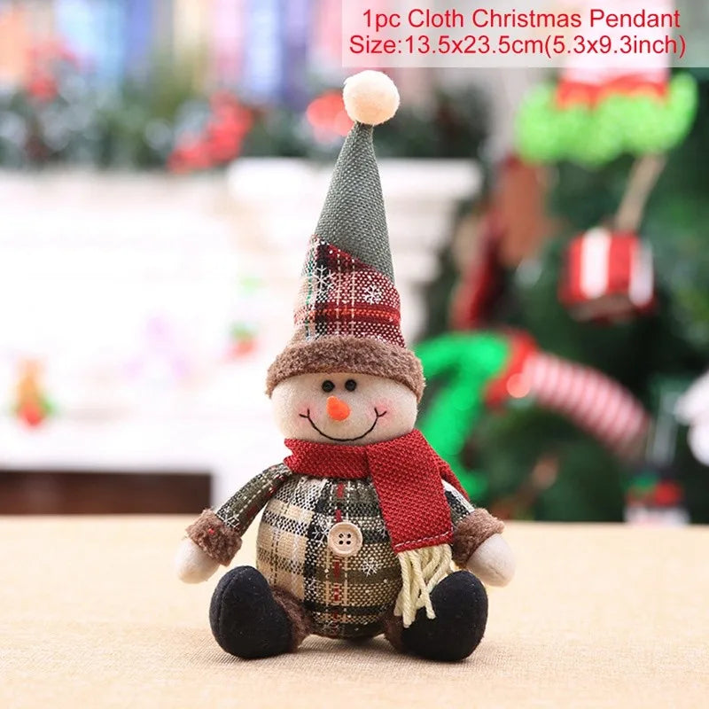 Christmas Santa Doll Merry Christmas Decorations For Home Table Xmas Ornaments Navidad Natal Noel New Year Decor 2025 Gifts