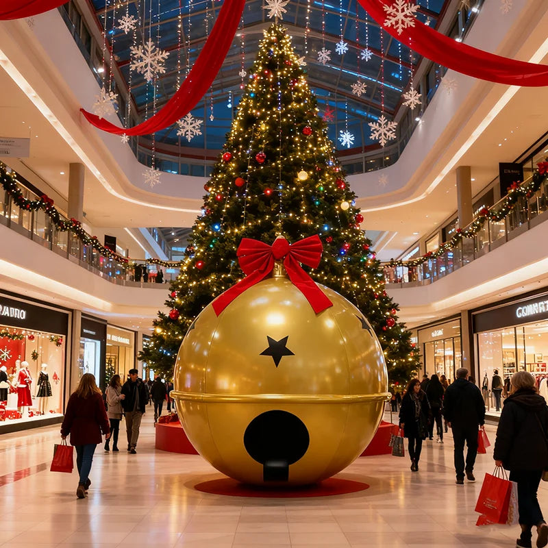 Inflatable Balls - Large Christmas Ornaments, Inflatable Balls for Holiday Decor, Weatherproof Outdoor Feature, Festive Lawn Decoration