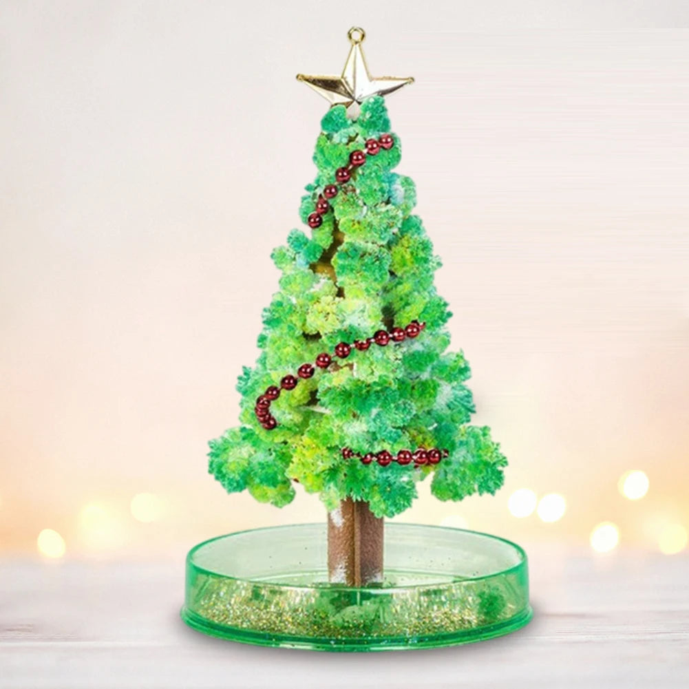 Mini Magic Christmas Tree Decor Educational Magic Grow Crystal Christmas Tree Novelty DIY Fun Xmas Gift for Adults Kids