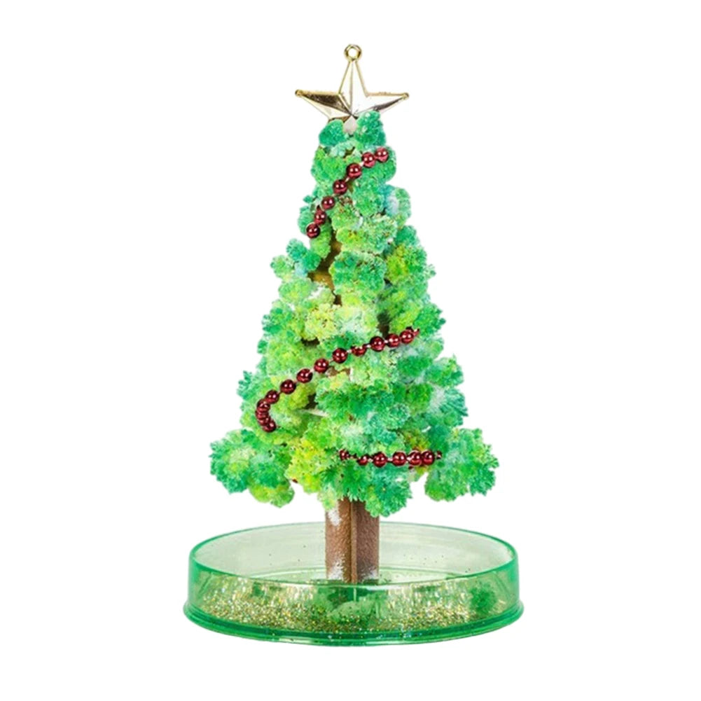 Mini Magic Christmas Tree Decor Educational Magic Grow Crystal Christmas Tree Novelty DIY Fun Xmas Gift for Adults Kids