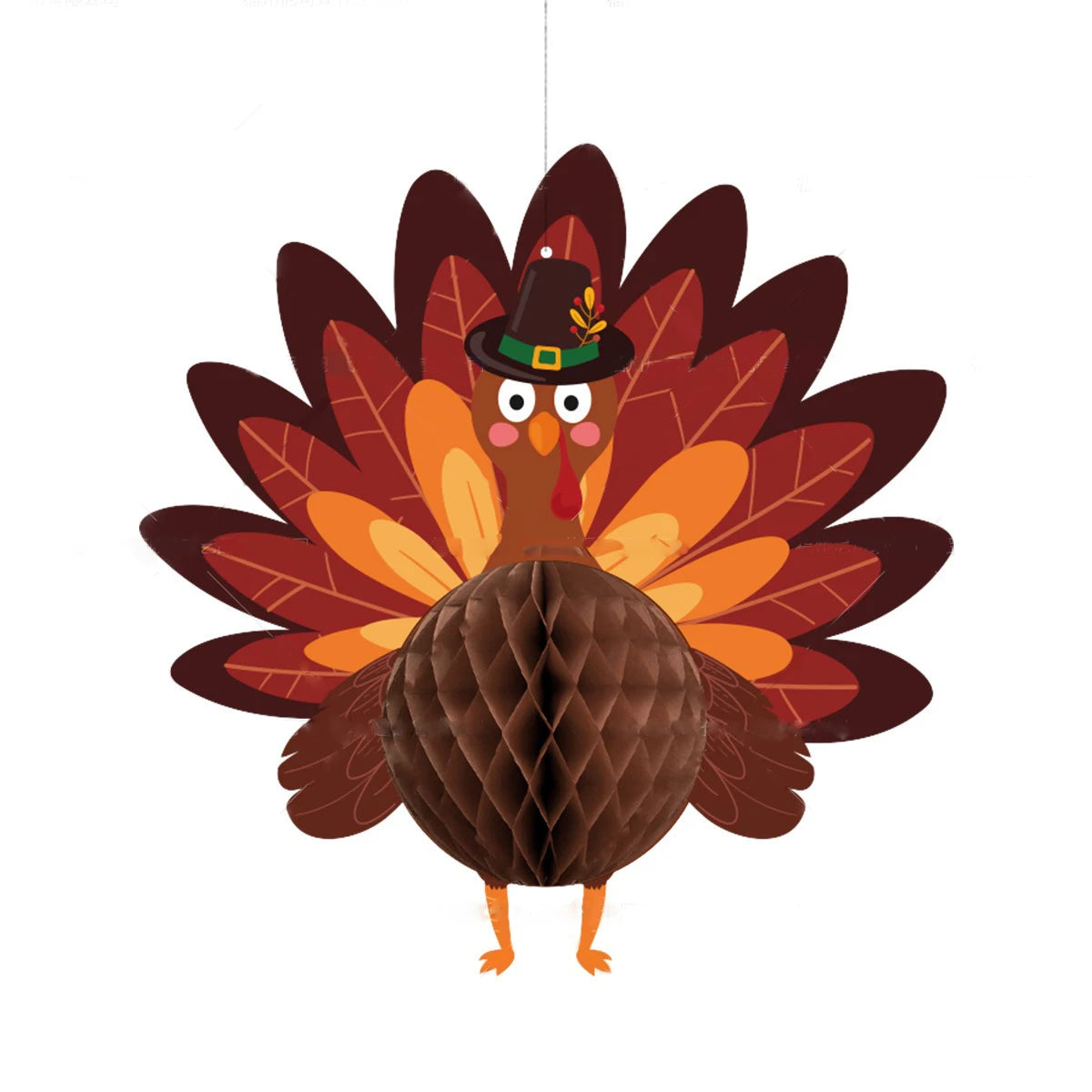 Thanksgiving Turkey Honeycomb Ball Hanging Pendants Fall Harvest Festival Table Ornaments Happy Thanksgiving Day 2025 Decoration