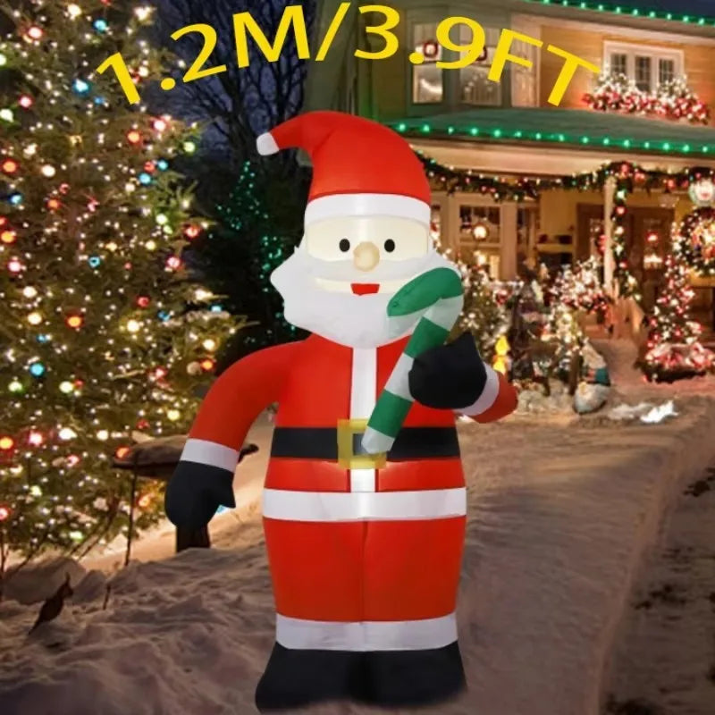 Christmas Inflatable Style Decoration Built-in LED Lights Inflatable Model Outdoor Ornament Xmas Party New Year Garden Decor