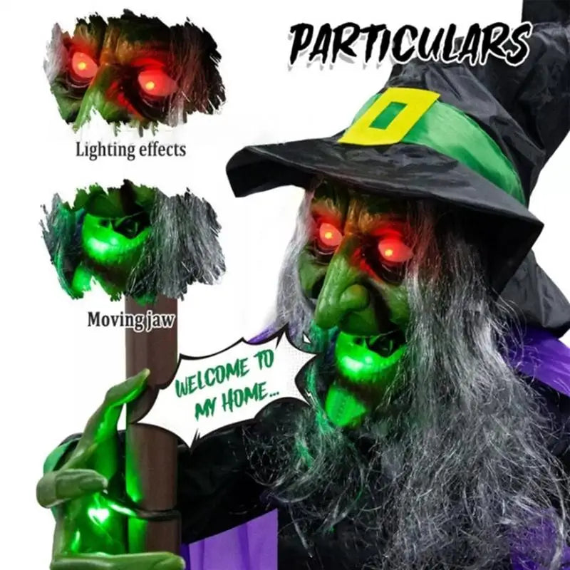 Flying Witch Halloween Decor Flying Hover Witch Realistic Halloween Witch Decor On Broom Halloween Decorations For home garden