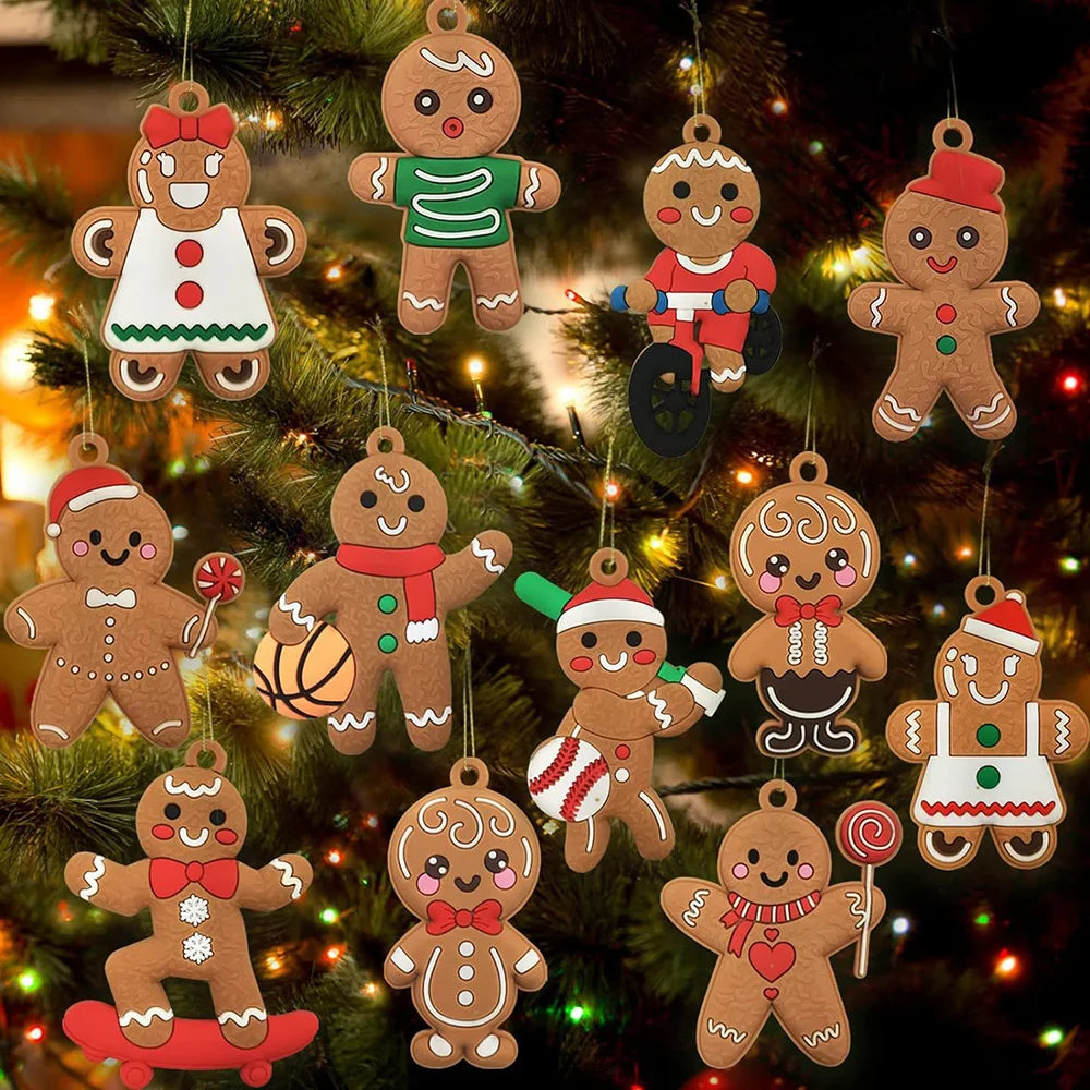 Christmas Decoration for Christmas Tree Ornaments Cooking Gingerbread Man Ornaments Hanging Decor for Tree Kitche Party Supplies