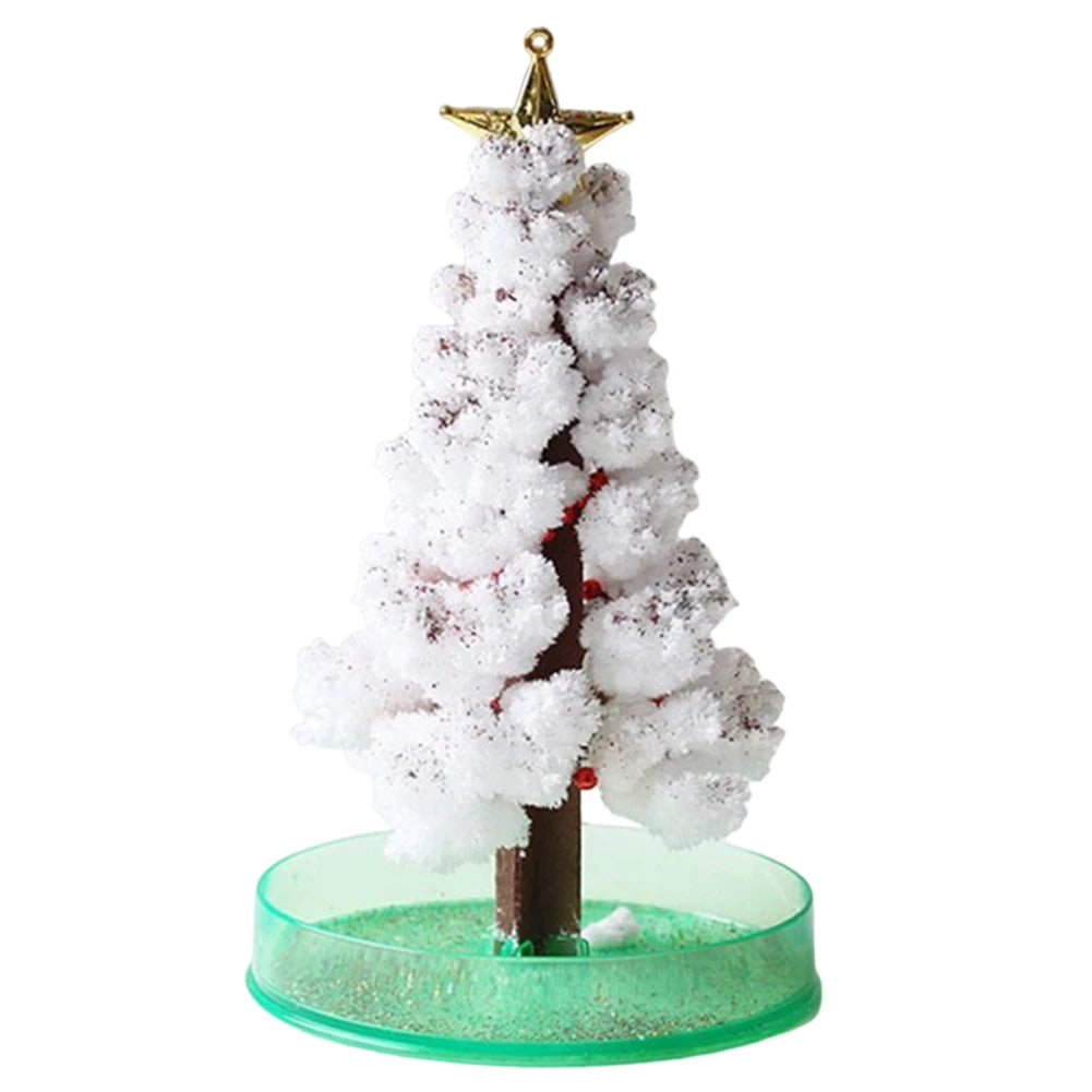 Mini Magic Christmas Tree Decor Educational Magic Grow Crystal Christmas Tree Novelty DIY Fun Xmas Gift for Adults Kids
