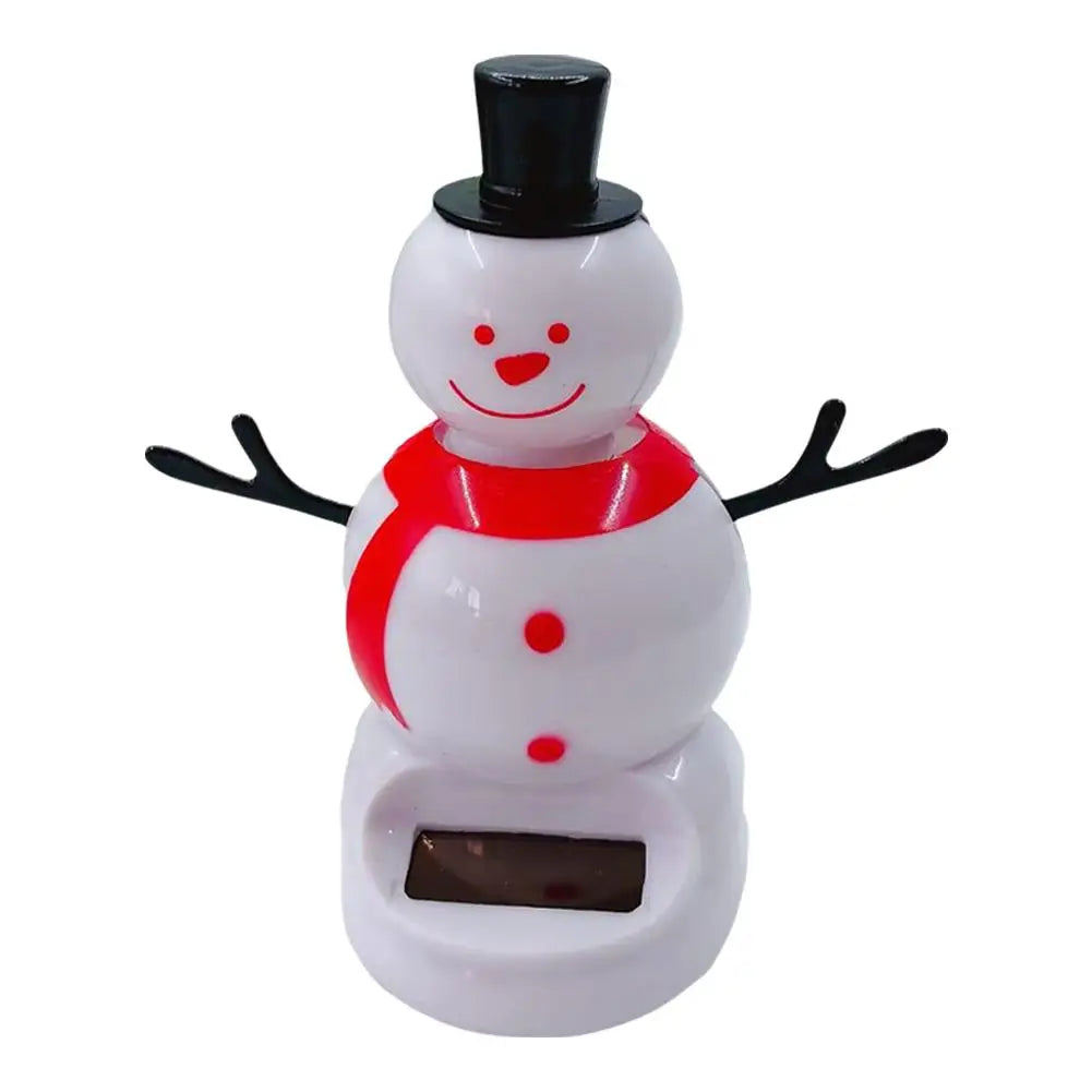 Christmas Car Decoration Solar Dancing Santa Claus Car Ornament Tree Elk Snowman Bobblehead Doll Merry Christmas Gift Accessory