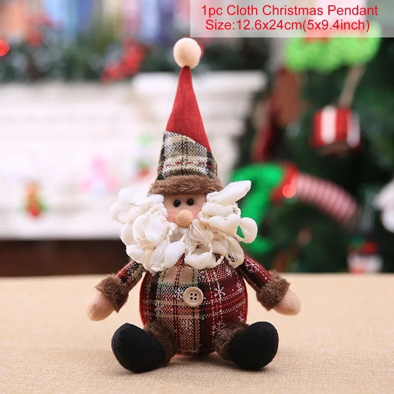 Christmas Santa Doll Merry Christmas Decorations For Home Table Xmas Ornaments Navidad Natal Noel New Year Decor 2025 Gifts