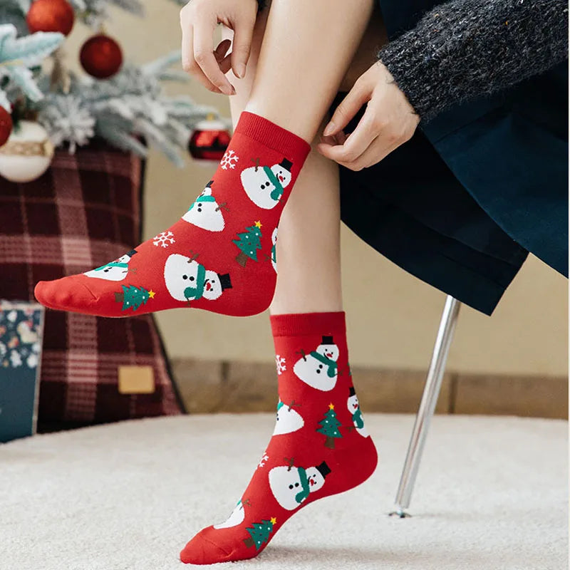 4 Pairs/Lot Children Girls Socks Christmas Socks For Kids Cotton 3-14 Years Comfortable Toddler Leg Warmers Boys Long Socks