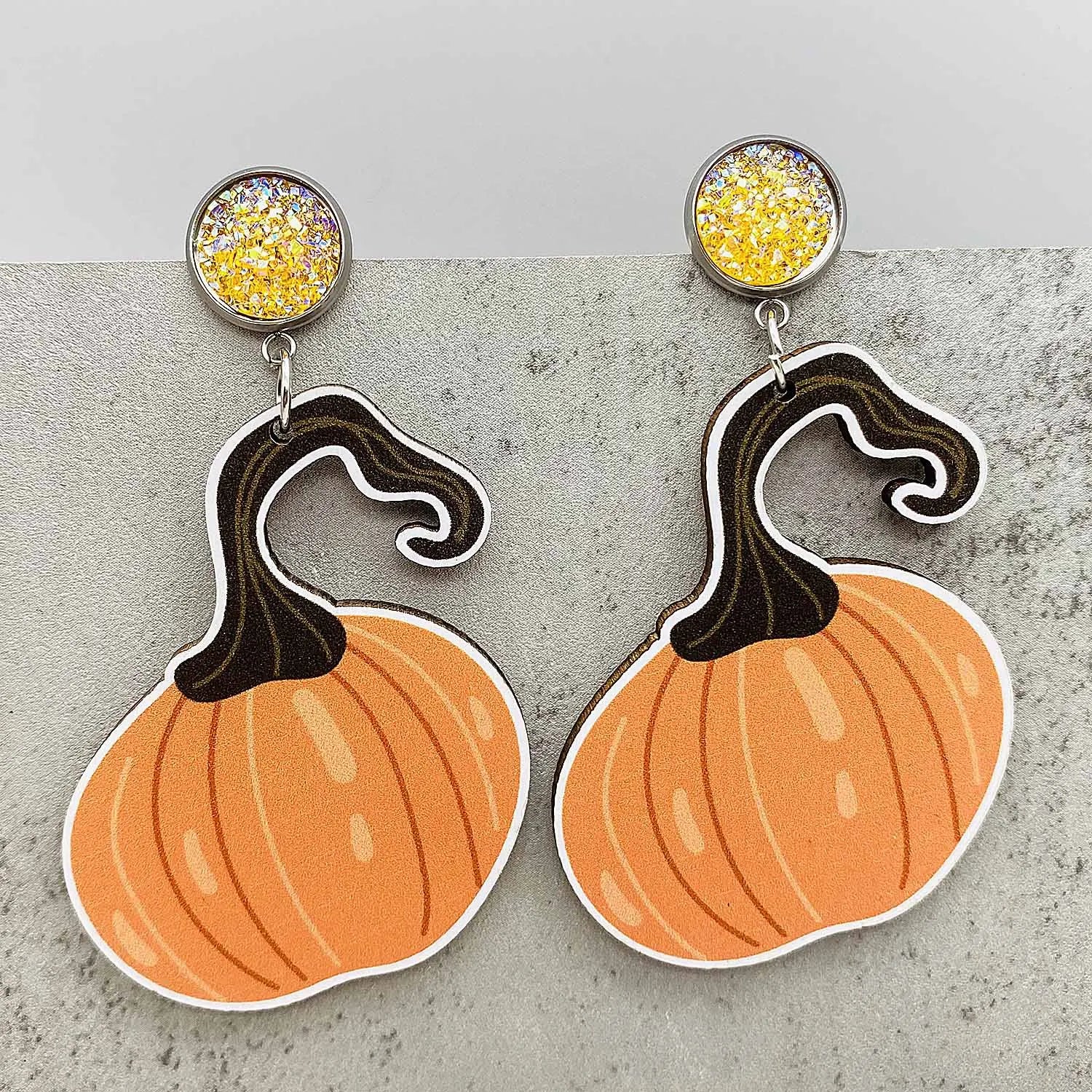 Autumn Thanksgiving Earrings Turkey Pumpkin Maple Leaf Wooden Earrings Women's Thanksgiving Festival Jewelry