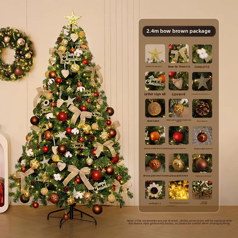 Christmas Decorations Christmas Tree with Lights Package Living Room Large Christmas Tree Ornament Scene Decoration