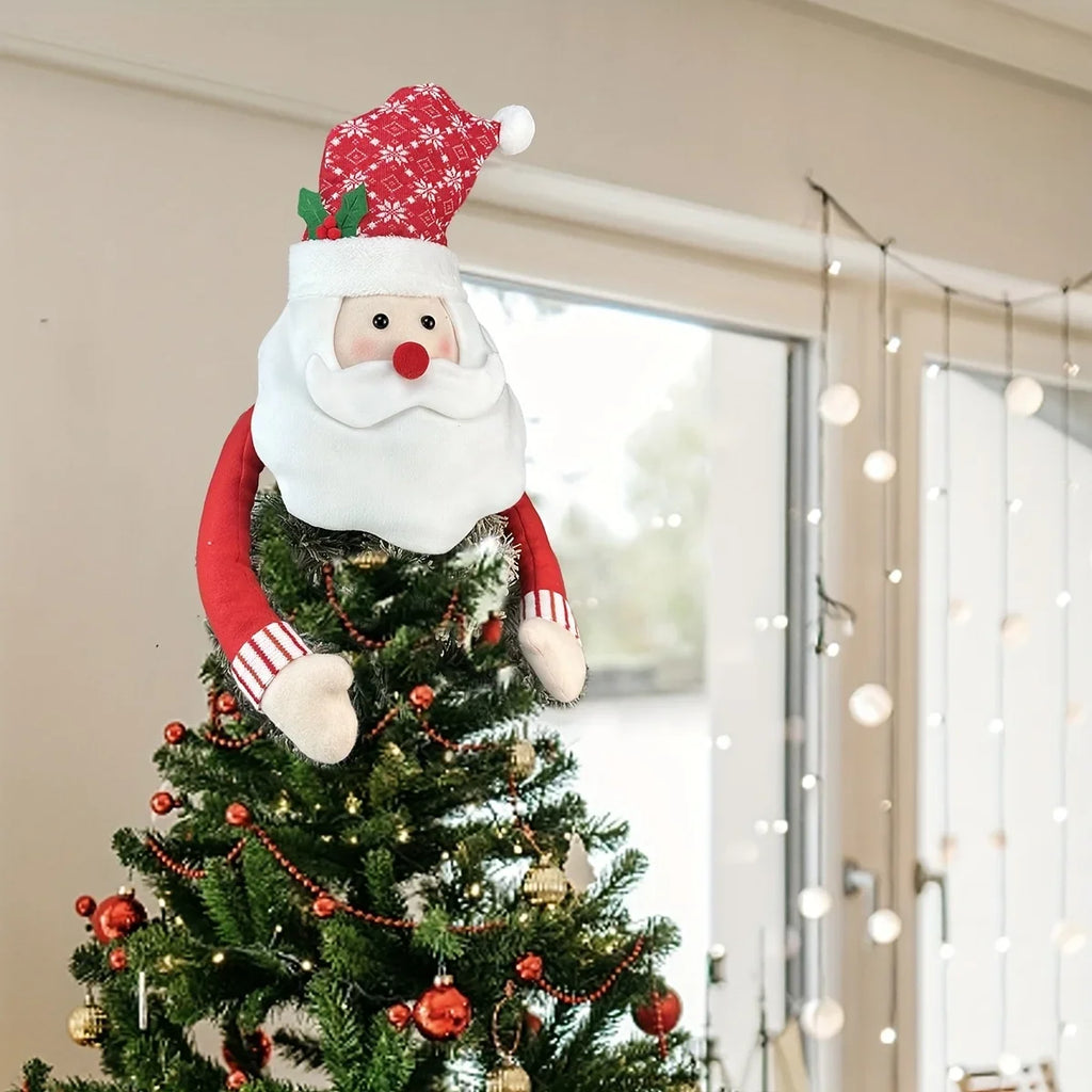 Christmas Decorations Santa Claus Home Christmas Tree Decorations Snowman Tree Top Star Decorations for Mall Home Christmas