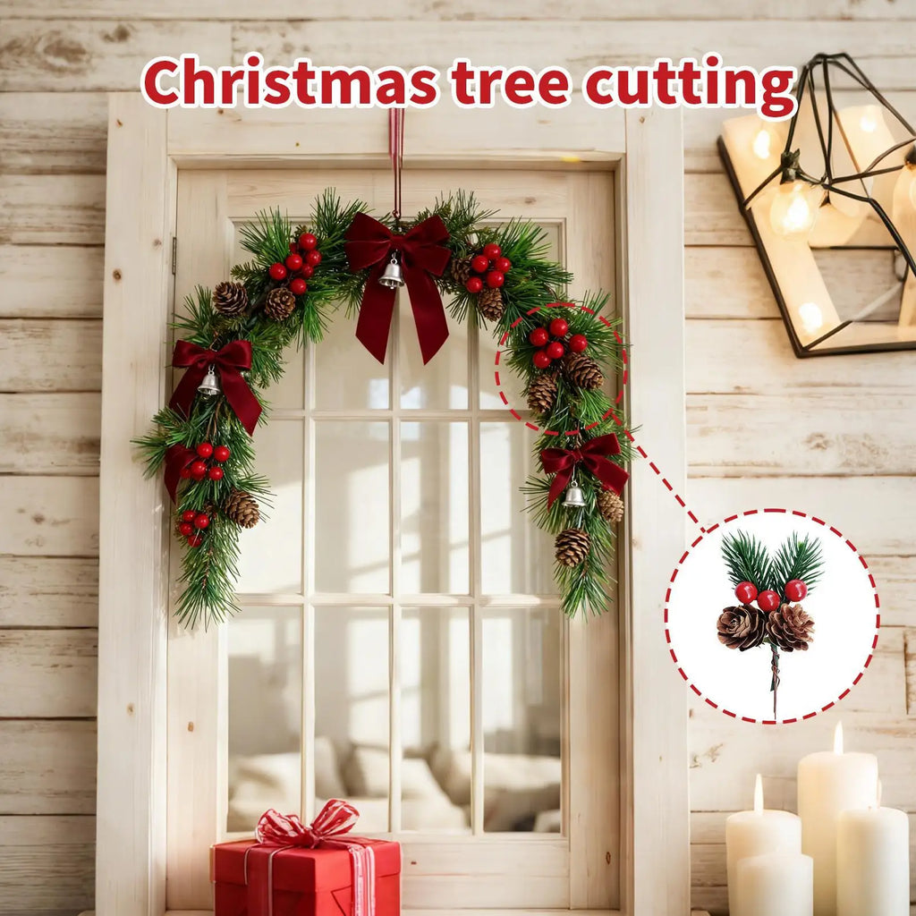 Christmas Decor Picks 10 Pieces Artificial Holiday Decoration Decorative Christmas Branches for Wedding Setup Greeting Cards